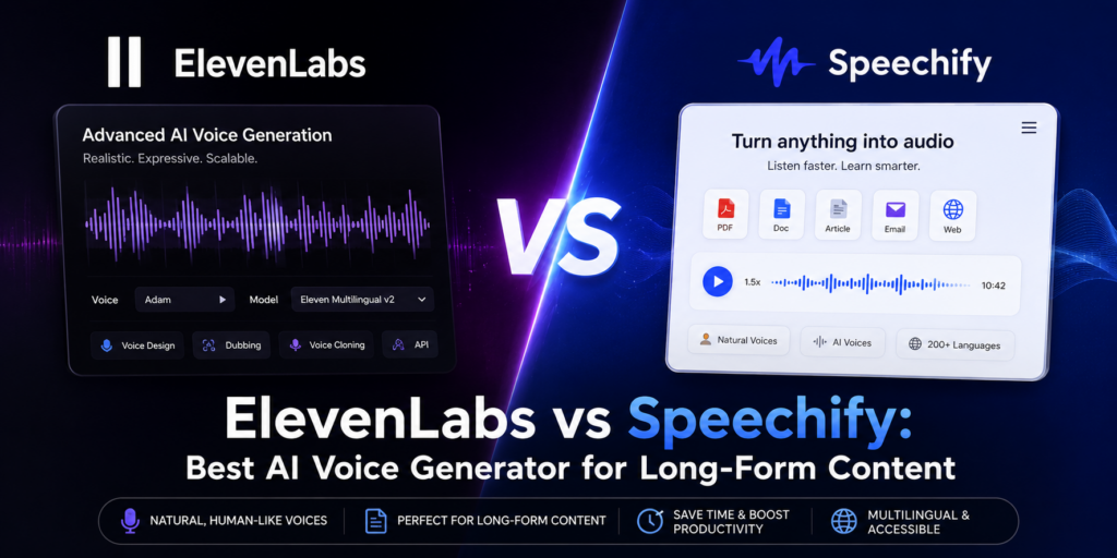 ElevenLabs vs Speechify