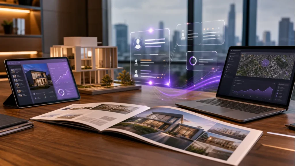 AI tools for real estate agents featured image with property marketing analytics