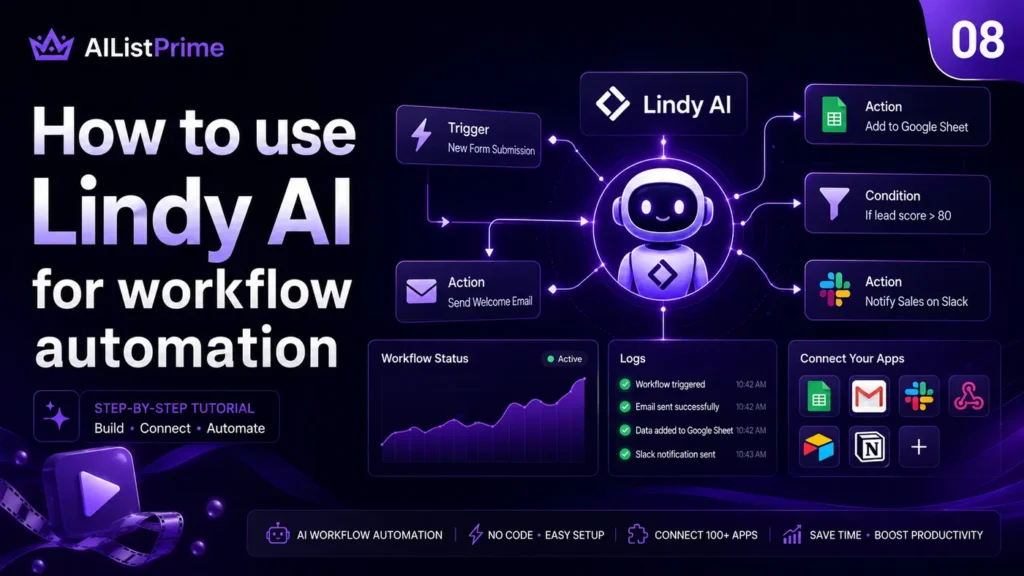 how to use Lindy AI for workflow automation featured image for AIListPrime