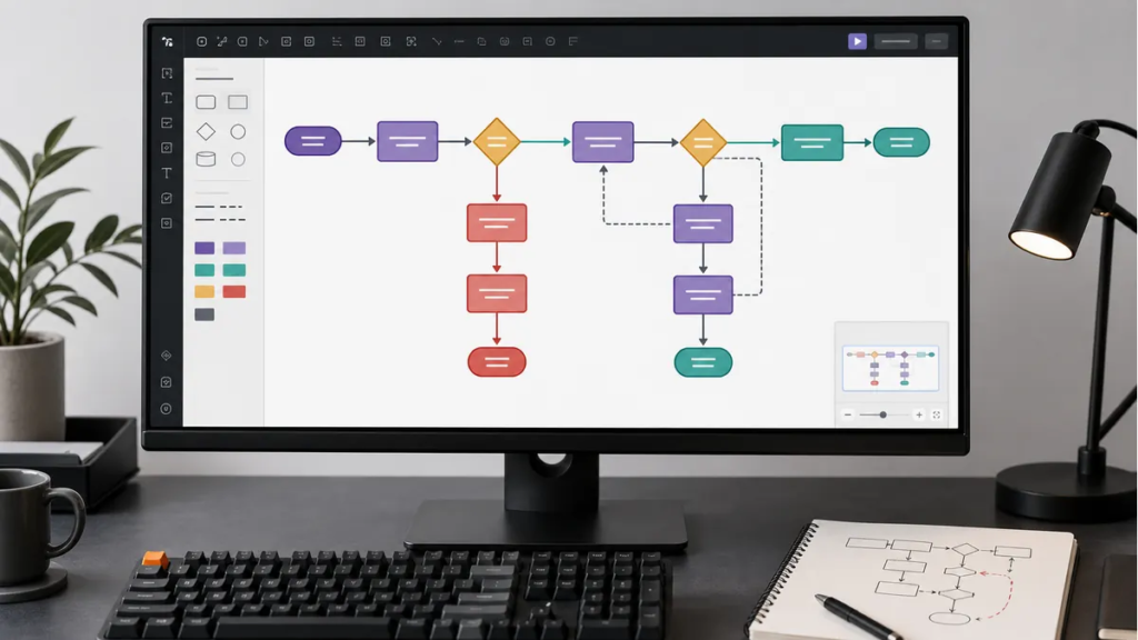 Imagen destacada: Generador de diagramas de flujo con IA gratis y sin registro: 7 herramientas analizadas