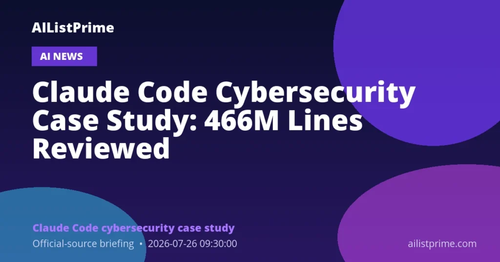 Claude Code cybersecurity case study AI news