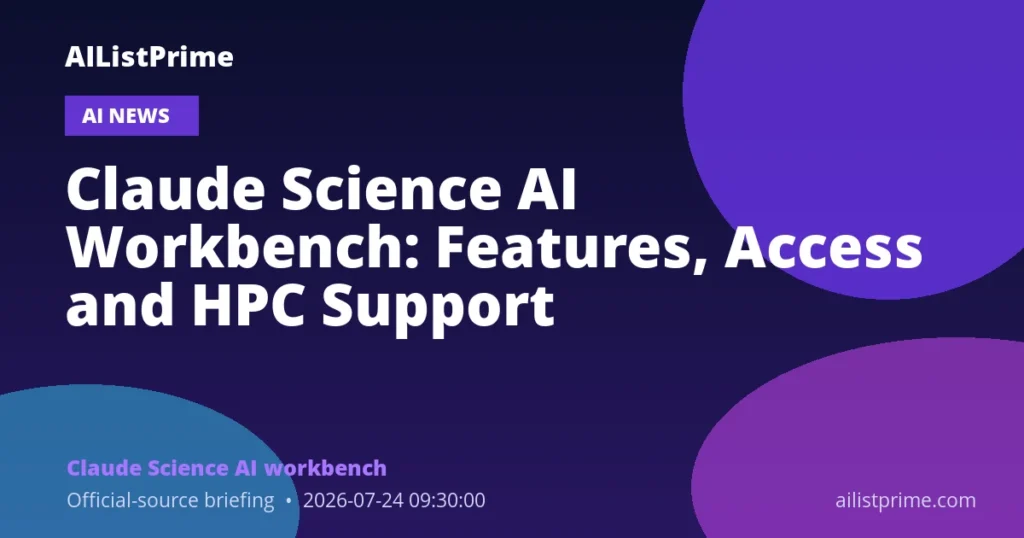 Claude Science AI workbench AI news