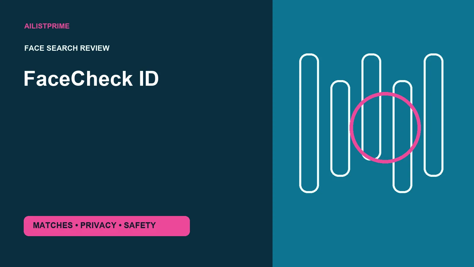 Análisis de FaceCheck ID con resultados de búsqueda facial inversa y advertencia de falsos positivos