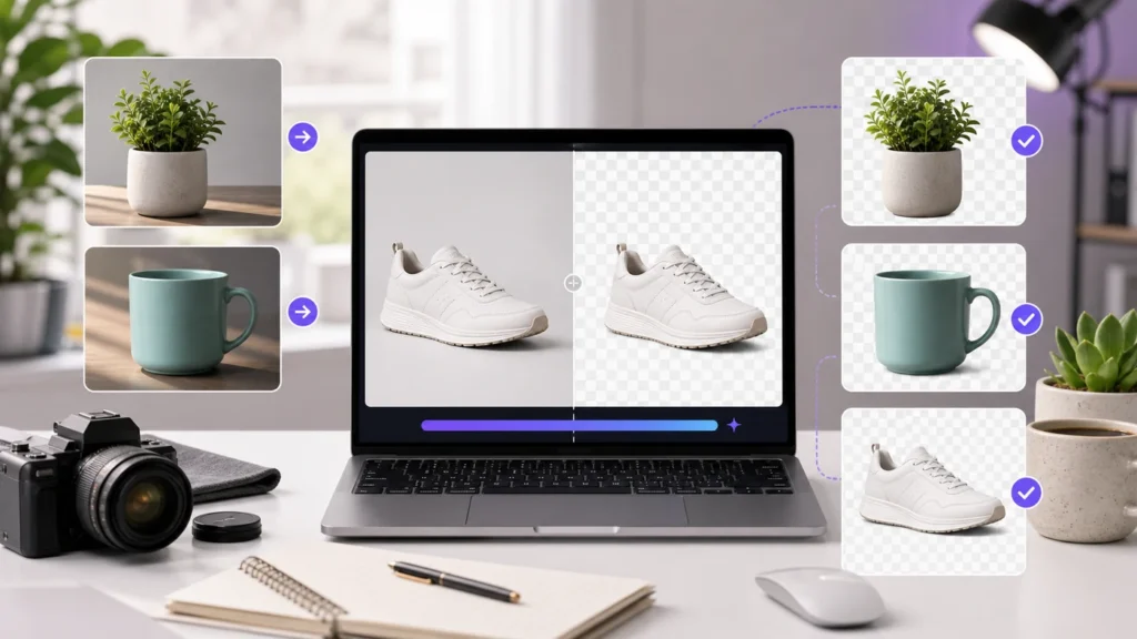 AI background remover no sign up tool removing product photo backgrounds