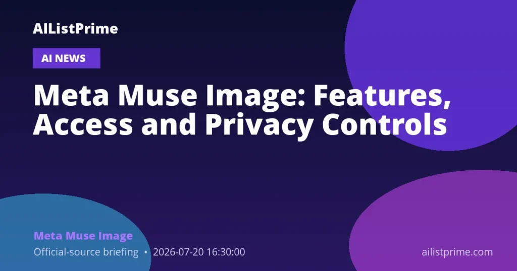 Meta Muse Image AI news