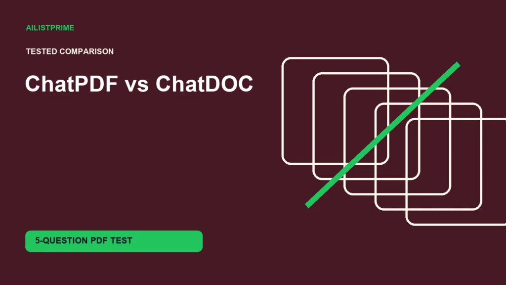 ChatPDF vs ChatDOC hands-on comparison and test results