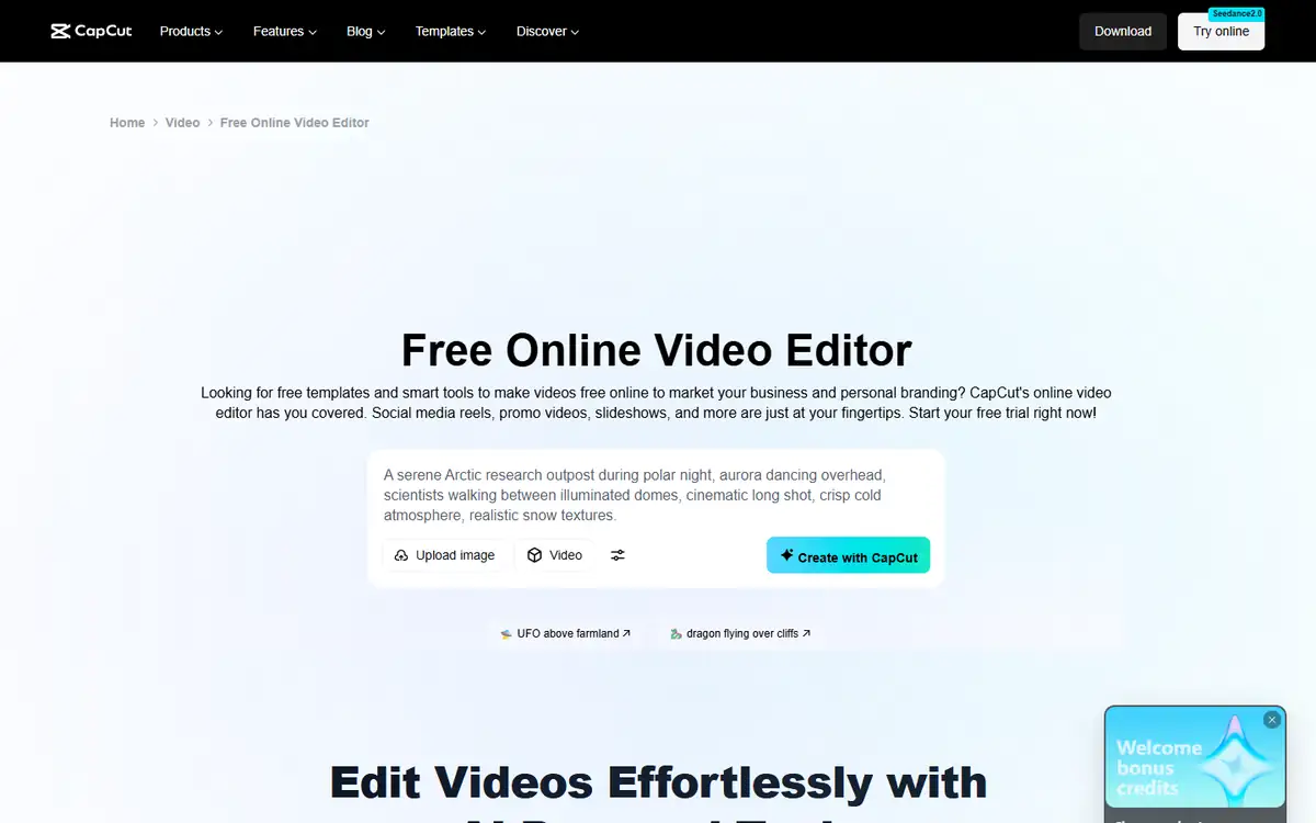 CapCut editor evidence for Descript vs CapCut podcast clip test