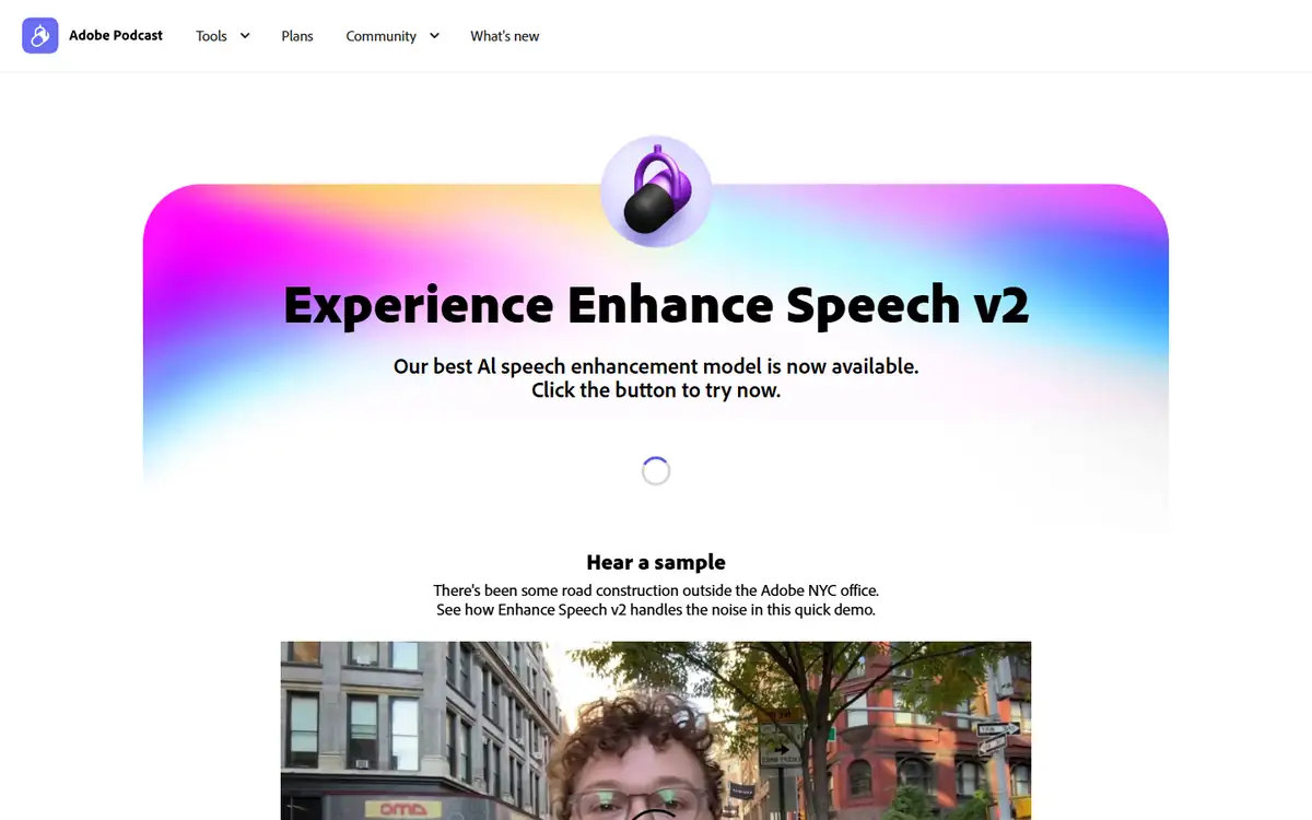 Adobe Enhance Speech v2 evidence for Krisp vs Adobe Podcast