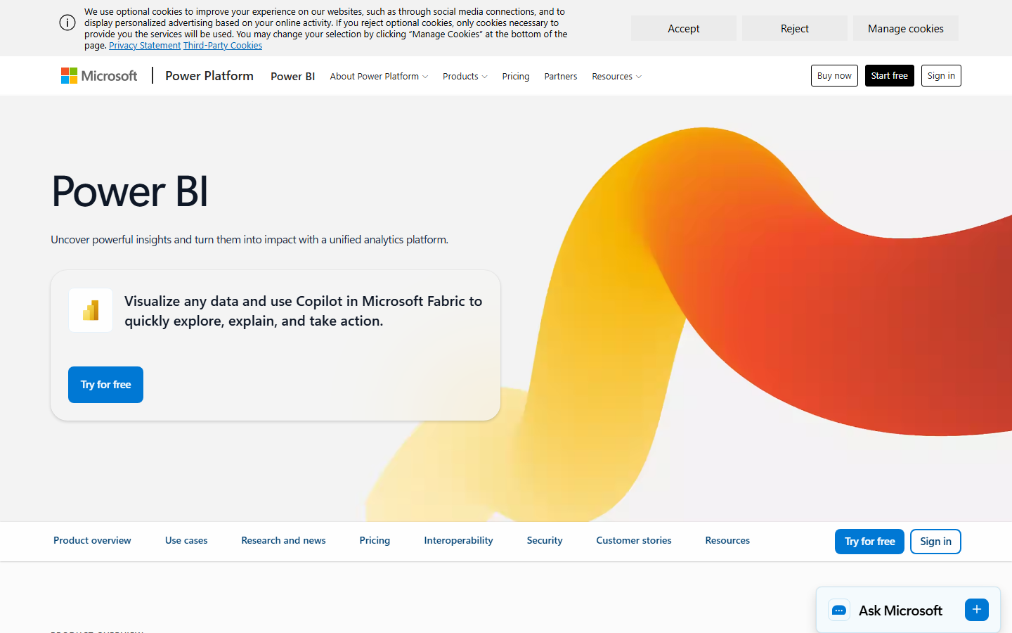 Official public source page used during the Microsoft Power BI Copilot review verification